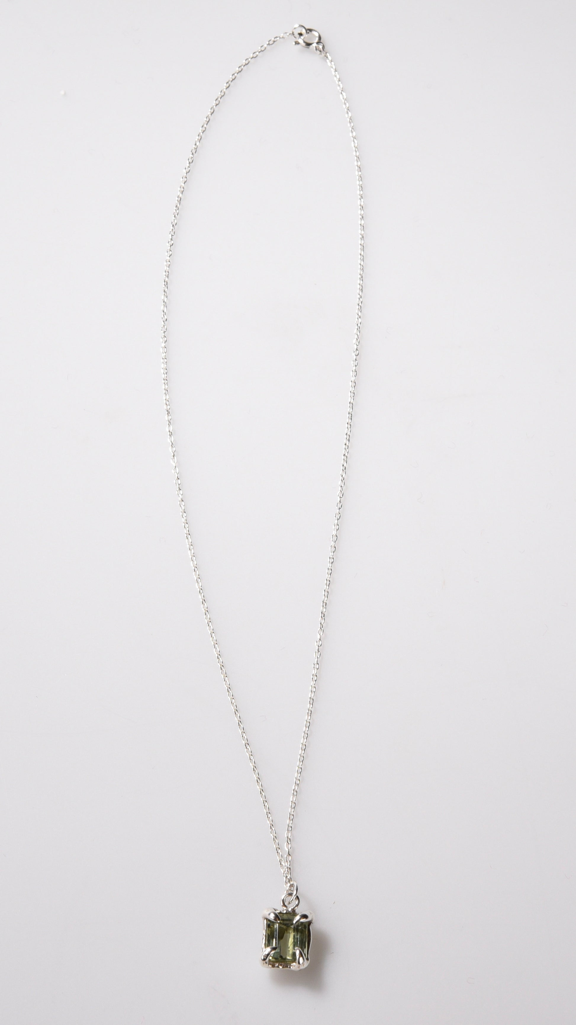 Necklace with a pendant on a white background